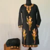 Kashmiri Black Kurta Set with Aari Embroidery - Falaq