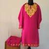 Magenta Kashmiri Kurta Set with Aari Embroidery - Falaq