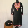 Black Kashmiri Kurta Set with Aari Embroidery - Falaq