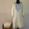 Kashmiri Kurta Set with Aari Embroidery in CreamColor - Falaq