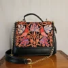 Kashmiri Black Flip Sling Bag with Aari Embroidery and Dual Carry - Pahalgam Collection