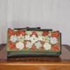 Kashmiri Green Wallet with Handle and Aari Work - Pahalgam Collection