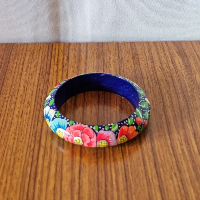 Set of 3 Kashmiri Paper Machie Bangles – Handpainted - Image 7