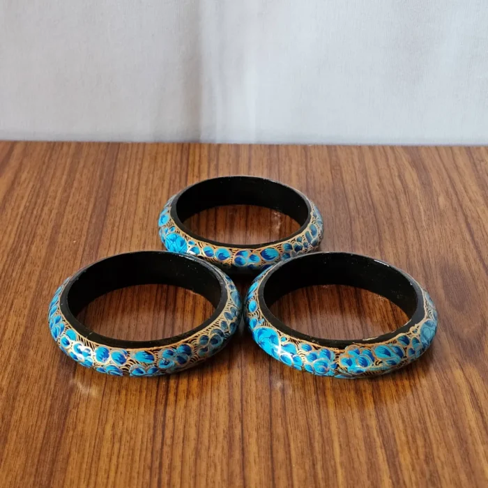 Kashmiri Paper Machie Bangles – Set of 3 - Image 5
