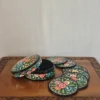Kashmiri Black Paper Machie Round Coaster Box