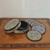 Kashmiri Paper Machie Coaster Set – Multicolor Floral Magic