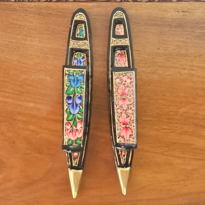 Kashmiri Paper Machie Shikara Pair - Image 4