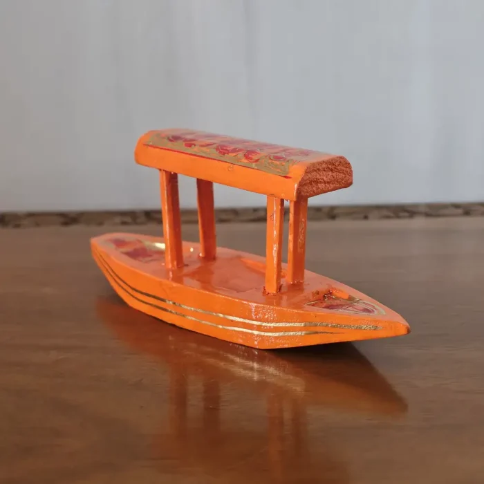 Miniature Kashmiri Paper Machie Shikara – Garden Bloom Design