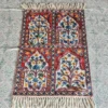 Dusooty Cotton Rug with Kashmiri Silk Chain Stitch Embroidery (3x2 ft)