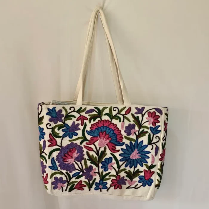 Kashmir Hand Embroidered Crewel Work Kashmiri Bag