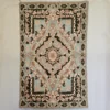 Kashmiri Blue-Green Scenic Wall Hanging in Chain Stitch Embroidery
