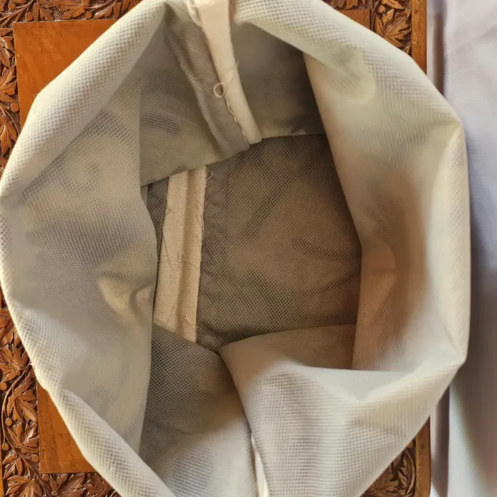 Kashmiri Square Crewel Carry Bag with Wooden Handle - Pahalgam Collection - Image 4