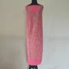 Kashmiri Pink Cotton 2PC Unstitched Suit Fabric With All over Jaal Badami Work - Khayam