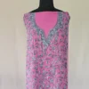 Pinkish Kashmiri Cotton 2PC Unstitched Suit Fabric With All over Jaal Badami Work - Khayam