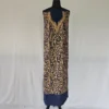 Dark Blue Kashmiri Cotton 2PC Unstitched Suit Fabric With All over Jaal Badami Work - Khayam