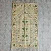 Kashmiri Beige and Green Aari Embroidered Prayer Mat (4x2 ft)