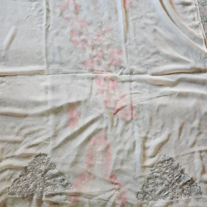 Creamy 3PC Ari Embroidered Georgette Kashmiri Suit Ze Rang - Dal Jheel - Image 5