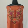 Rustic Orange 2PC Summer Cool Kashmiri Suit With Hand Aari embroidery - Zohra