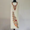 Whie Color 2PC Summer Cool Kashmiri Suit With Hand Aari embroidery - Zohra