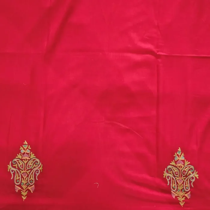 2PC Red Color Summer Cool Kashmiri Suit With Hand Ari embroidery - Zohra - Image 4