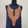 2PC Dark Blue Summer Cool Kashmiri Suit With Hand Aari embroidery - Zohra