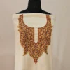 2PC Creamy Summer Cool Kashmiri Suit With Hand Ari embroidery - Zohra
