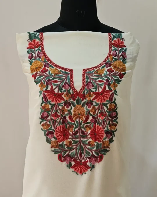 2PC Summer Cool Kashmiri Suit With Hand Aari embroidery - Zohra