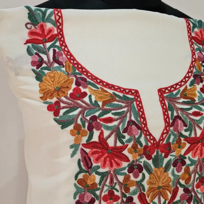 2PC Summer Cool Kashmiri Suit With Hand Aari embroidery - Zohra - Image 3