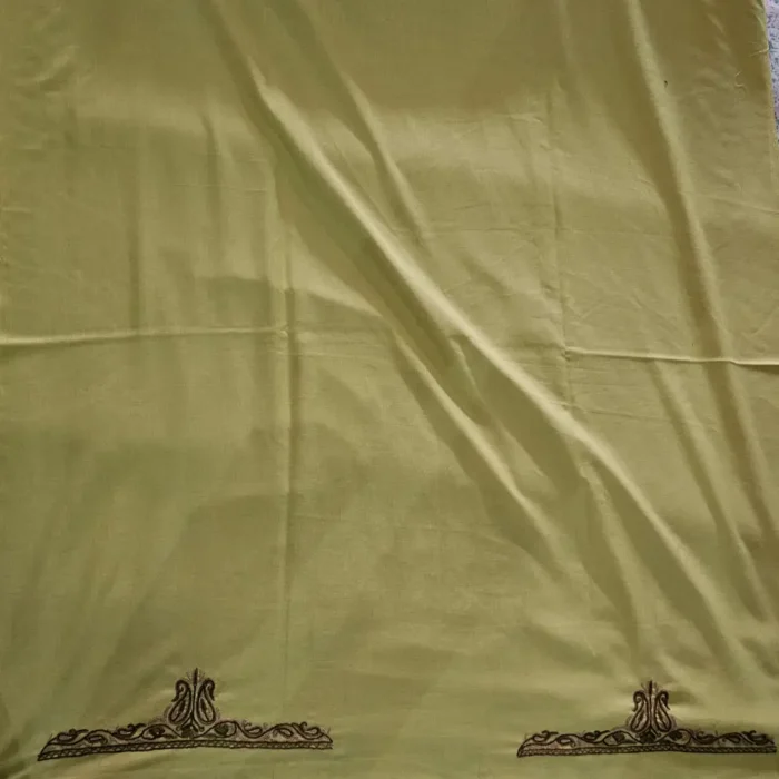 2PC Lemon Green Summer Cool Kashmiri Suit With Hand Aari embroidery - Zohra - Image 4