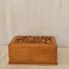 Kashmiri Engraved Walnut Wood Storage Box – Handcrafted