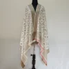White Hand Sozni Embroidered kashmiri Polywool Shawl for Women