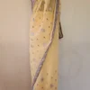 Sozni Embroidered Peach Georgette Saree from Srinagar | Lal Bazaar