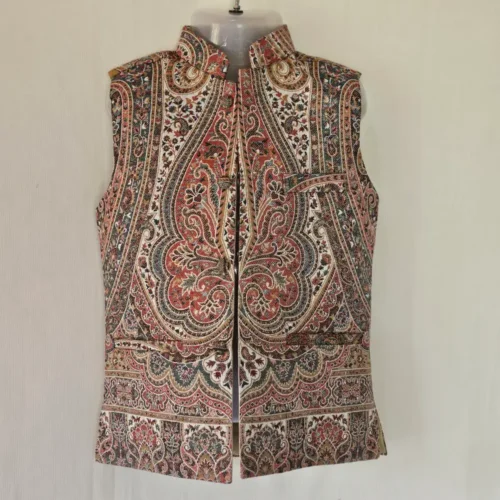 Creamy Kani Woven Waistcoat in Soft Polywool – For Boy