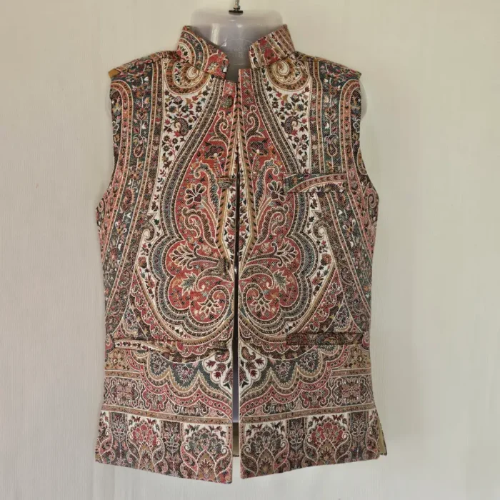 Creamy Kani Woven Waistcoat in Soft Polywool – For Boy