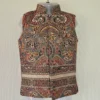 Srinagar-Made Green Kani Waistcoat in Polywool for Children