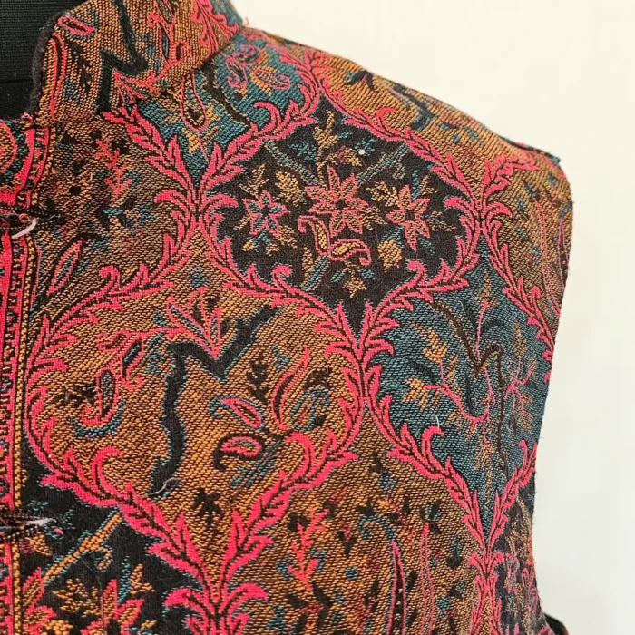 Men Kani Jacket in Green | Waist Coat from Kashmir - Lal Bazaar Collection - Image 3