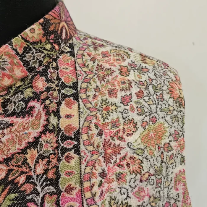 Kashmiri Men Kani Cream Jacket | Waist Coat - Lal Bazaar Collection - Image 3