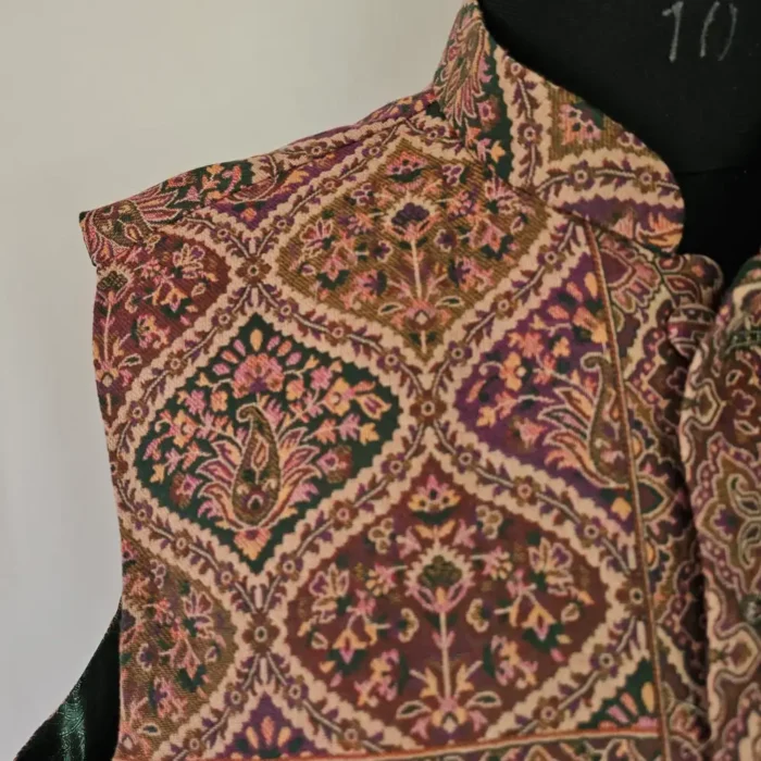 Men Kani Jacket | Kashmiri Green Waist Coat - Lal Bazaar Collection - Image 3