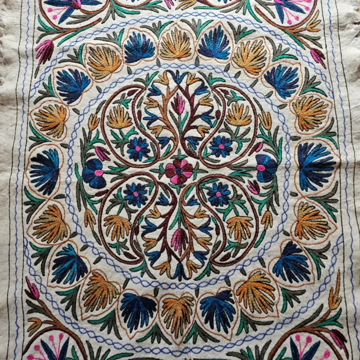 Kashmir Large Hand Aari Namda in Pure Wool (7x5 ft) - Image 4