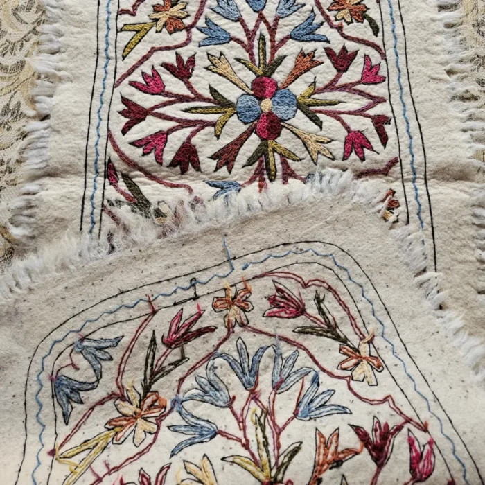 Kashmir Hand Aari Pure Wool Runner (5.8x2 ft) - Subah Saaz - Image 6