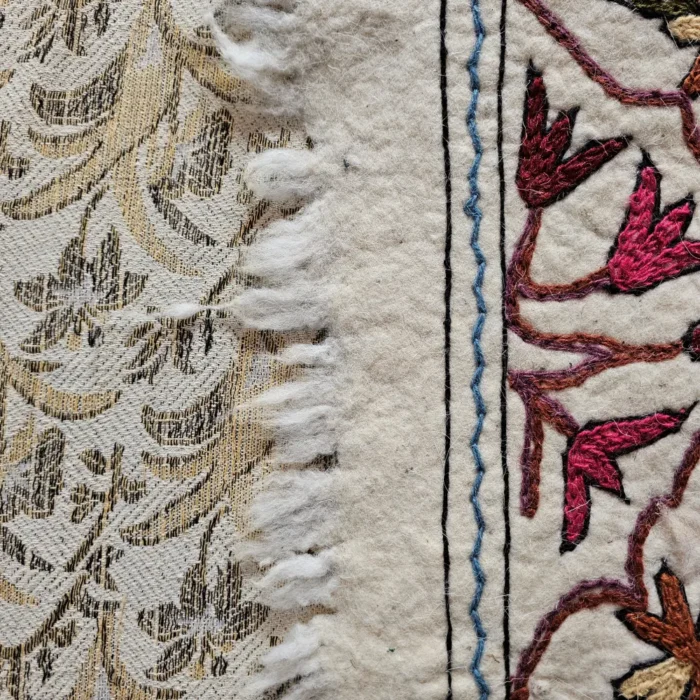 Kashmir Hand Aari Pure Wool Runner (5.8x2 ft) - Subah Saaz - Image 7