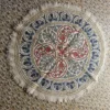 Round Kashmiri Namda in Pure Wool with Aari Handwork (5ft)