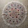 Kashmiri 5 ft Round Wool Namda with Hand Aari Embroidery