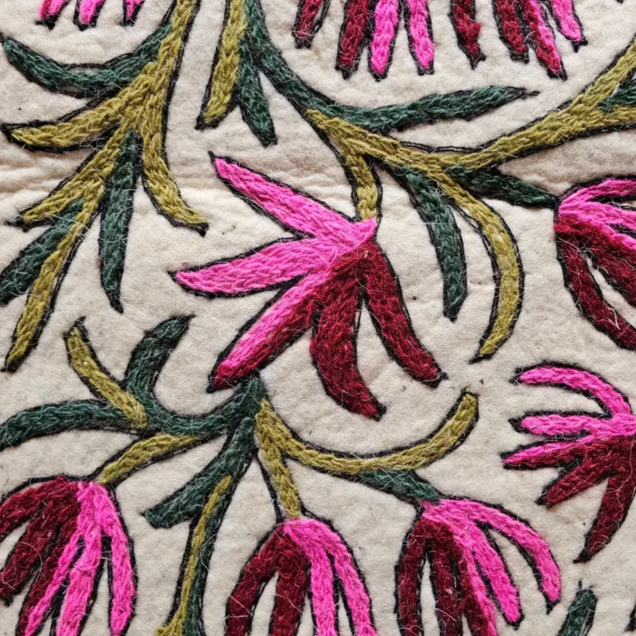 Beautiful Pure Wool Kashmiri Namda with Hand Aari Embroiderey (4x3) - Image 5