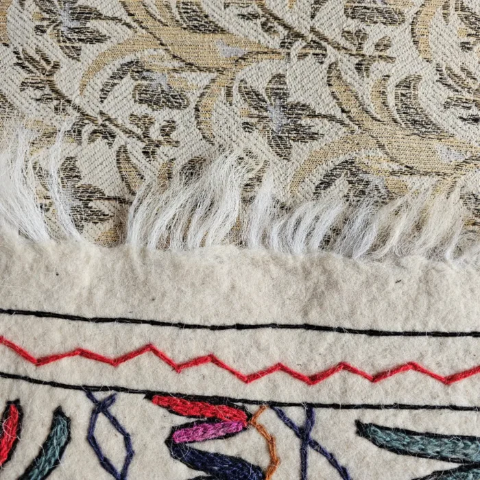 Kashmiri Hand Aari Embroidered Namda in Pure Wool (4x3) - Image 7