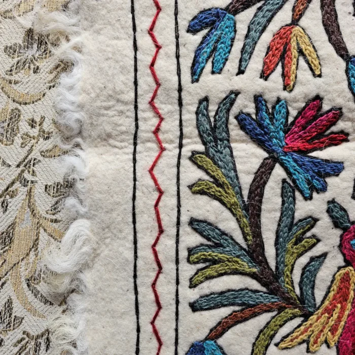 Kashmiri Wool Namda with Hand Aari Embroidery - Image 5