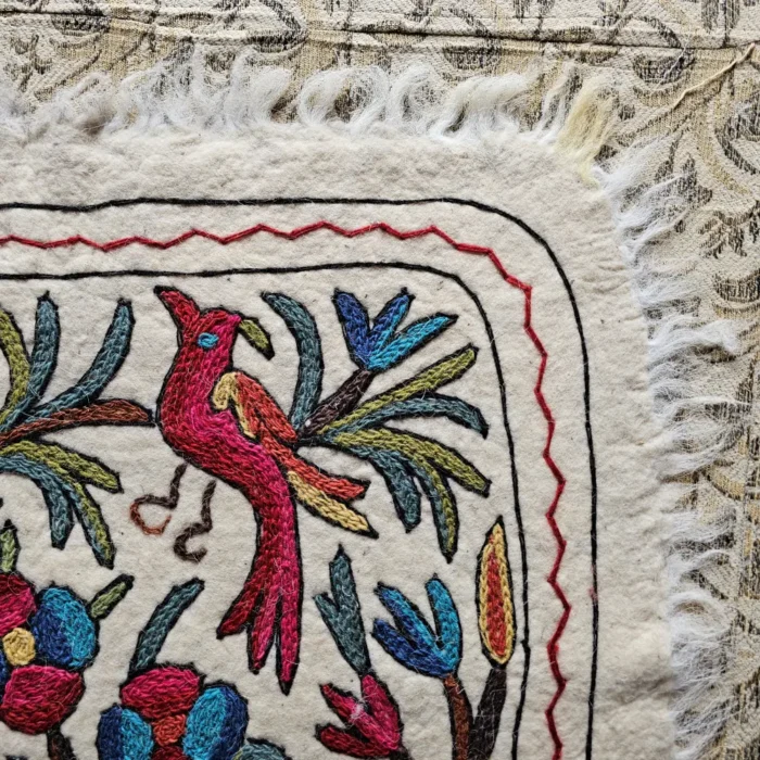 Kashmiri Wool Namda with Hand Aari Embroidery - Image 6