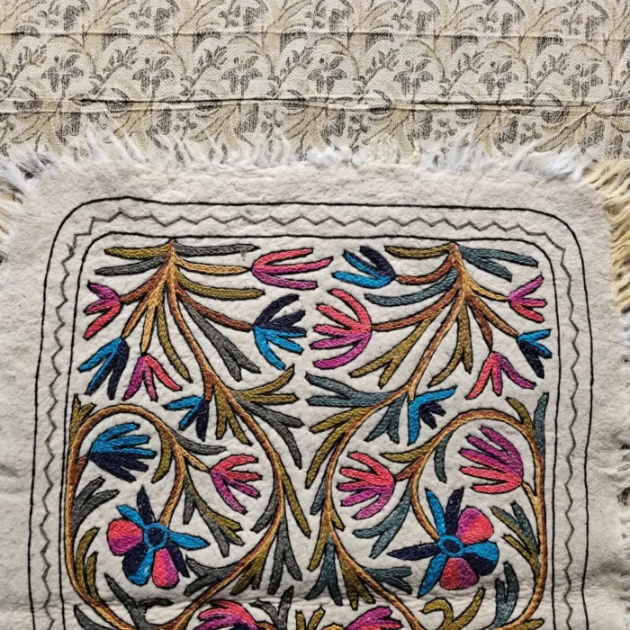 Pure Wool Kashmiri Namda with Hand Embroidery - Image 6