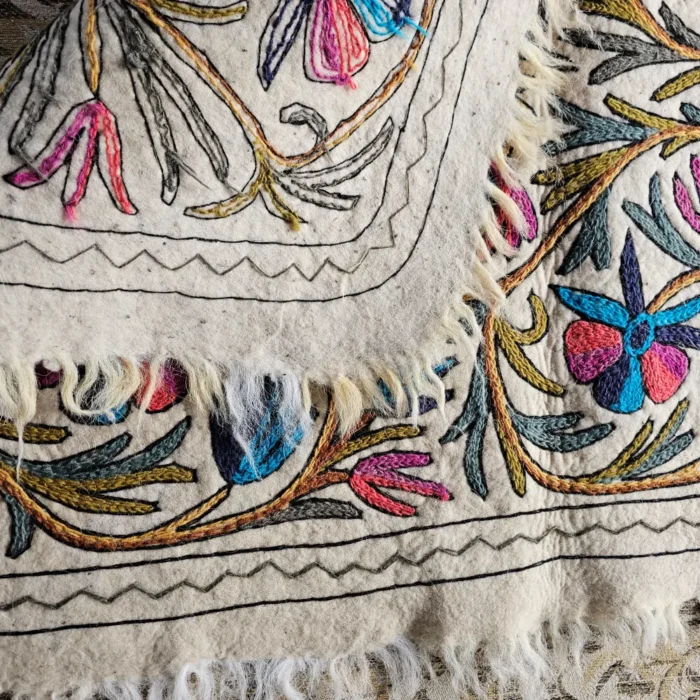 Pure Wool Kashmiri Namda with Hand Embroidery - Image 7