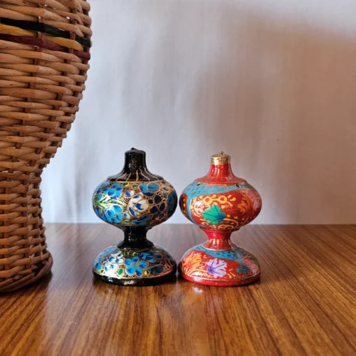 Set of 2 Kashmiri Paper Machie Agarbati Stands – Handcrafted in Kashmir